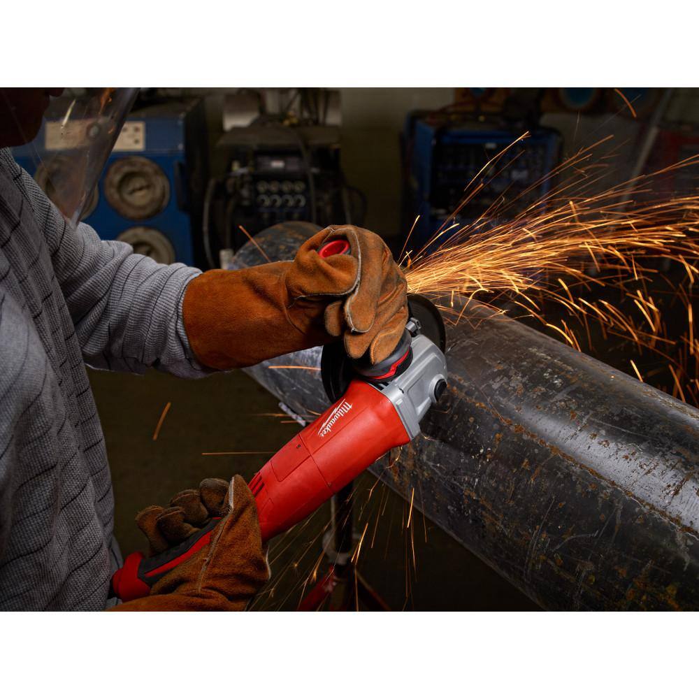 Milwaukee 6121-31A 11 Amp 5 in. AC/DC Small Angle Grinder with Trigger Grip