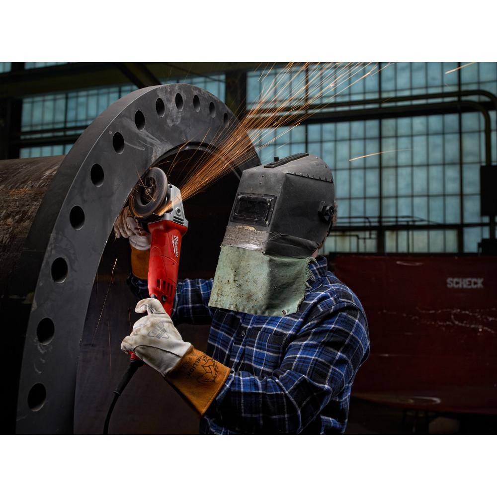 Milwaukee 6121-31A 11 Amp 5 in. AC/DC Small Angle Grinder with Trigger Grip