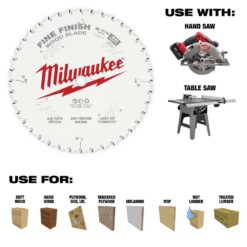 Milwaukee 8-1/4 in. x 40-Tooth Fine Finish Circular Saw Blade (2-Pack)