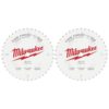 Milwaukee 8-1/4 in. x 40-Tooth Fine Finish Circular Saw Blade (2-Pack)