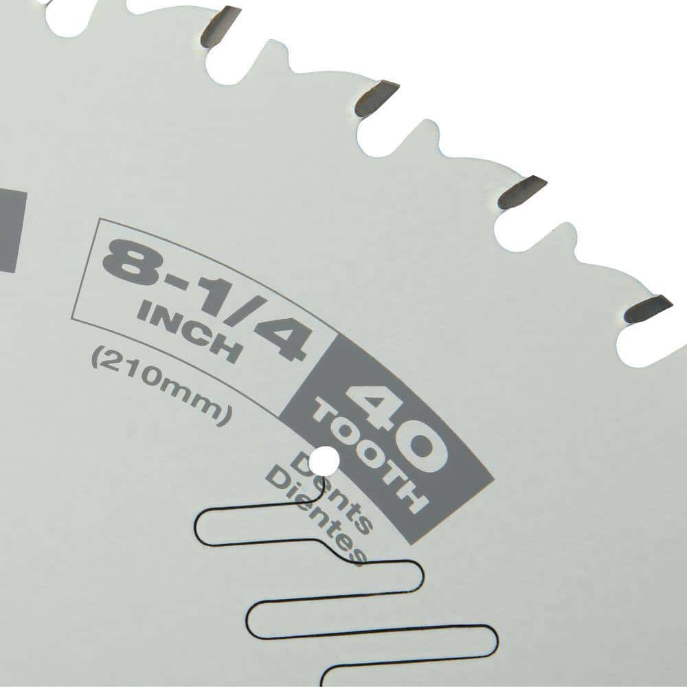 Milwaukee 8-1/4 in. x 40-Tooth Fine Finish Circular Saw Blade (2-Pack)