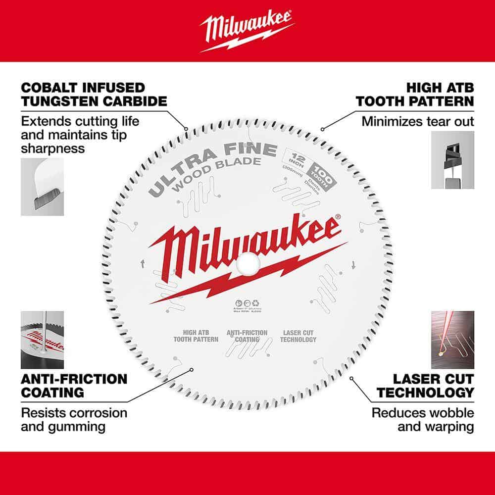 Milwaukee 12 in. x 100-Tooth Ultra Fine Finish Circular Saw Blade