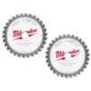 Milwaukee 5-3/8 in. x 30 Teeth Metal & Stainless Cutting Circular Saw Blade (2-Pack)
