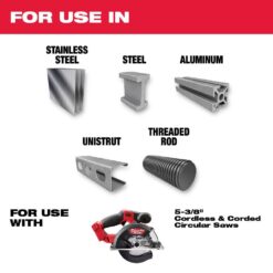 Milwaukee 5-3/8 in. x 30 Teeth Metal & Stainless Cutting Circular Saw Blade (2-Pack)