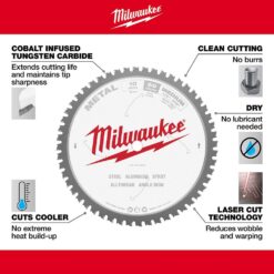 Milwaukee 10 in. x 50 Carbide Teeth Metal Cutting Circular Saw Blade