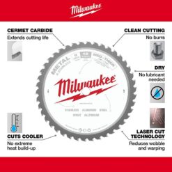 Milwaukee 8 in. x 42 Carbide Teeth Metal & Stainless Cutting Circular Saw Blade