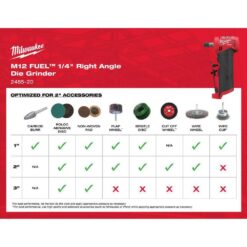 Milwaukee M12 FUEL 12V Lithium-Ion Brushless Cordless 1/4 in. Right Angle Die Grinder (Tool-Only)