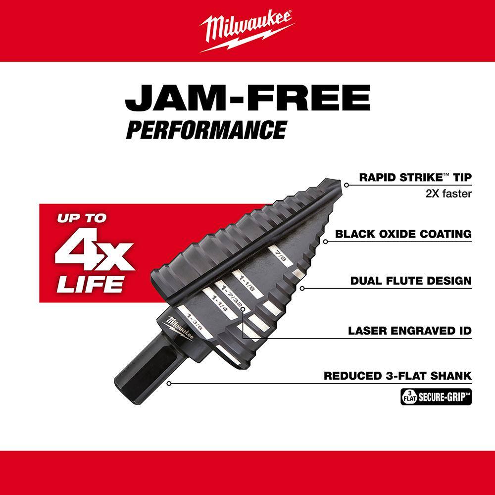 Milwaukee 48-89-9221 Step Drill Bit Set