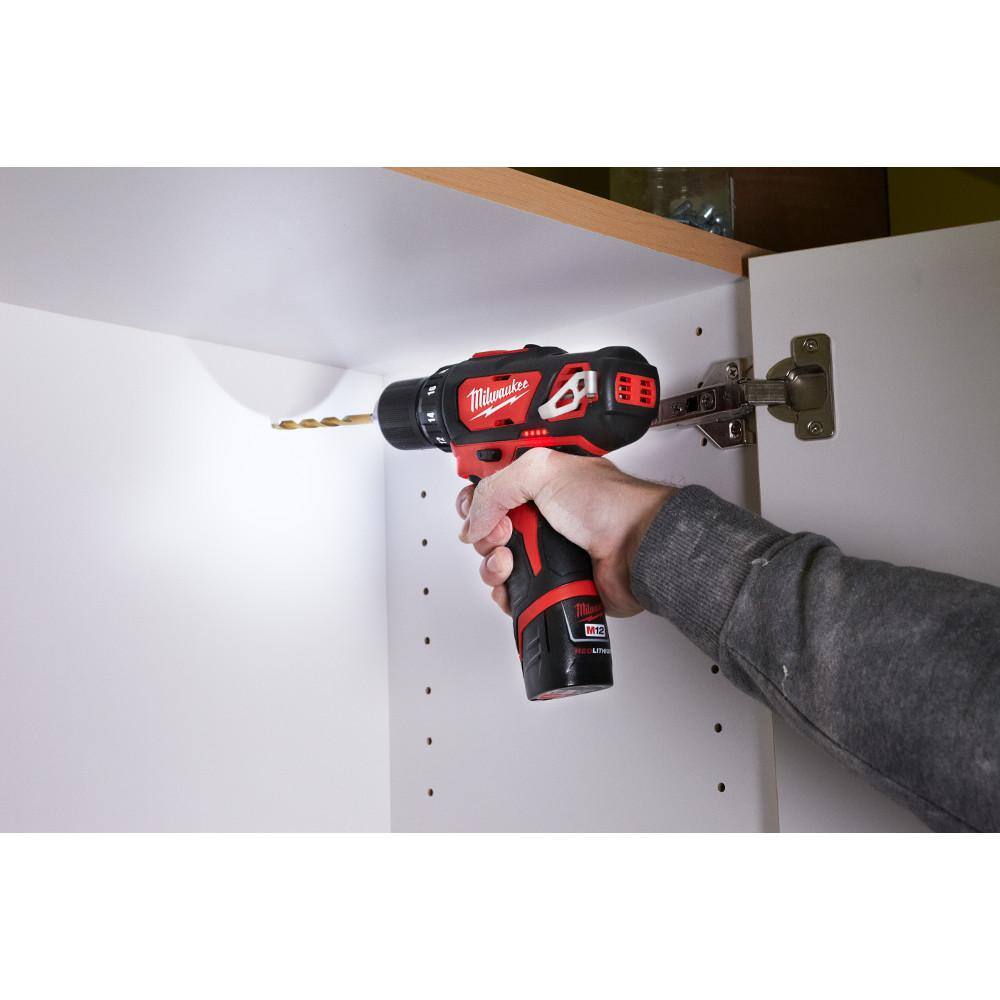 Milwaukee 2407-20 M12 12V Lithium-Ion Cordless 3/8 in. Drill/Driver (Tool-Only)