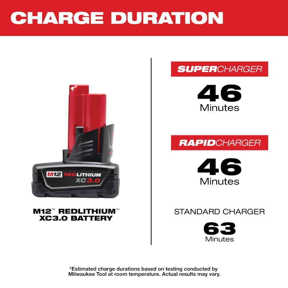 Milwaukee M12 12-Volt Lithium-Ion XC Extended Capacity Battery Pack 3.0Ah