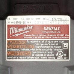 Milwaukee 6509-31 12 Amp 3/4 in. Stroke SAWZALL Reciprocating Saw with Hard Case