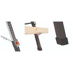 PROTOCOL SAW46 46 in. x 29 in. Lightweight Aluminum Adjustable Height Collapsible Sawhorse