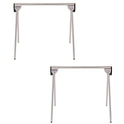 Stanley STST11154W11154 29 in. Folding Metal Sawhorse (2 Pack)