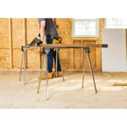 Stanley STST11154W11154 29 in. Folding Metal Sawhorse (2 Pack)