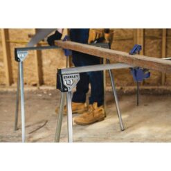Stanley STST11154W11154 29 in. Folding Metal Sawhorse (2 Pack)