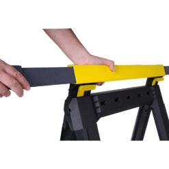 Stanley STST60626 32 in. H Plastic 2-Way Adjustable Folding Sawhorse (2 Pack)