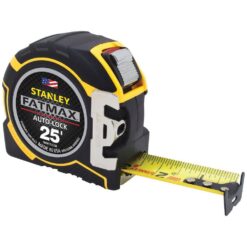 Stanley 31 in. 2-Way Adjustable Plastic Folding Sawhorse (2 Pack) and FATMAX 25 ft. x 1-1/4 in. Auto Lock Tape Measure