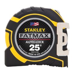 Stanley 31 in. 2-Way Adjustable Plastic Folding Sawhorse (2 Pack) and FATMAX 25 ft. x 1-1/4 in. Auto Lock Tape Measure