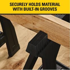 Stanley STST60952 4 in. W x 32 in. H Plastic Folding Sawhorse (2 Pack)