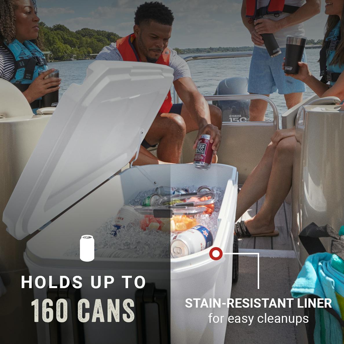 Coleman Classic Series 100-Quart Marine Wheeled Cooler