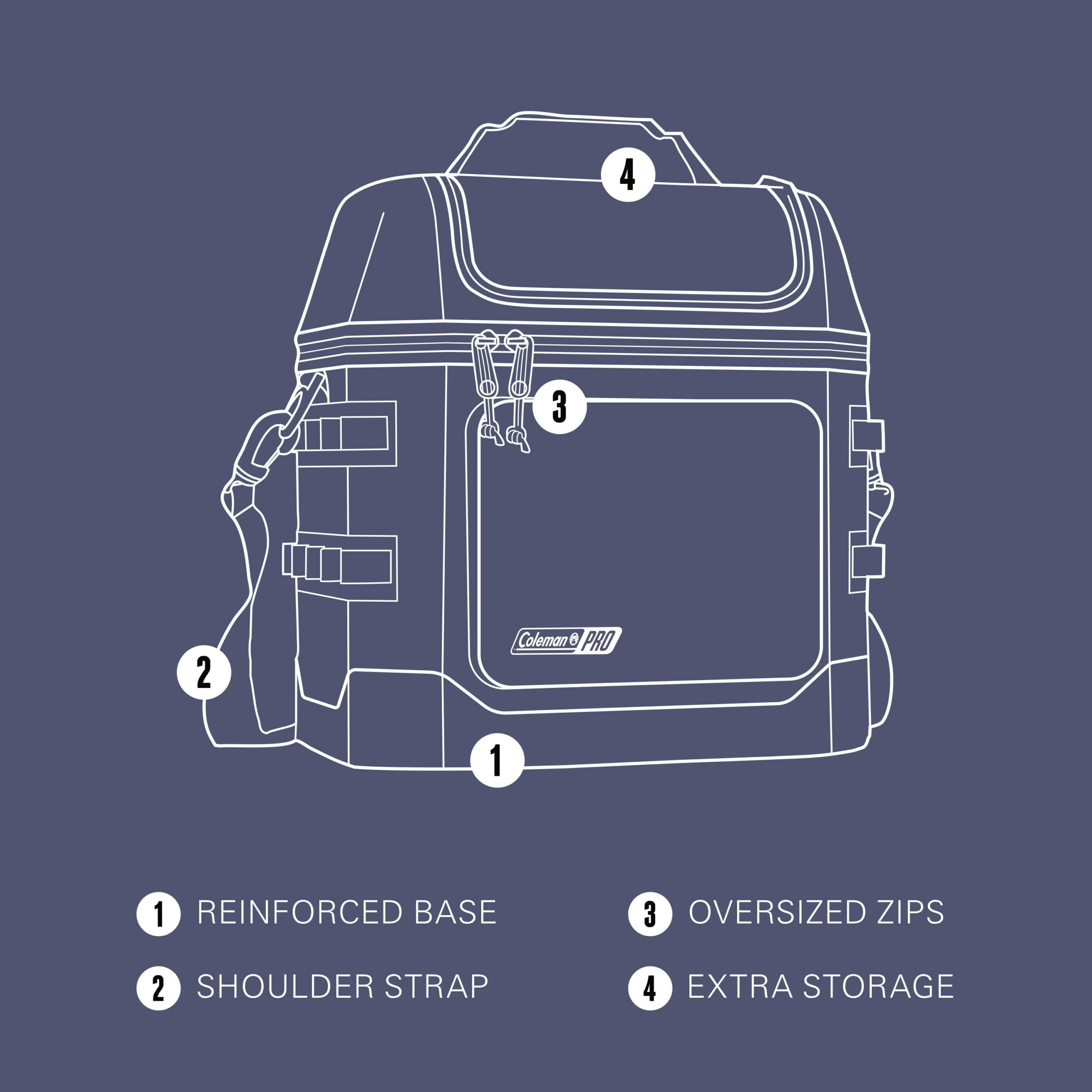 Coleman Pro 24-Can Soft Cooler, Neptune