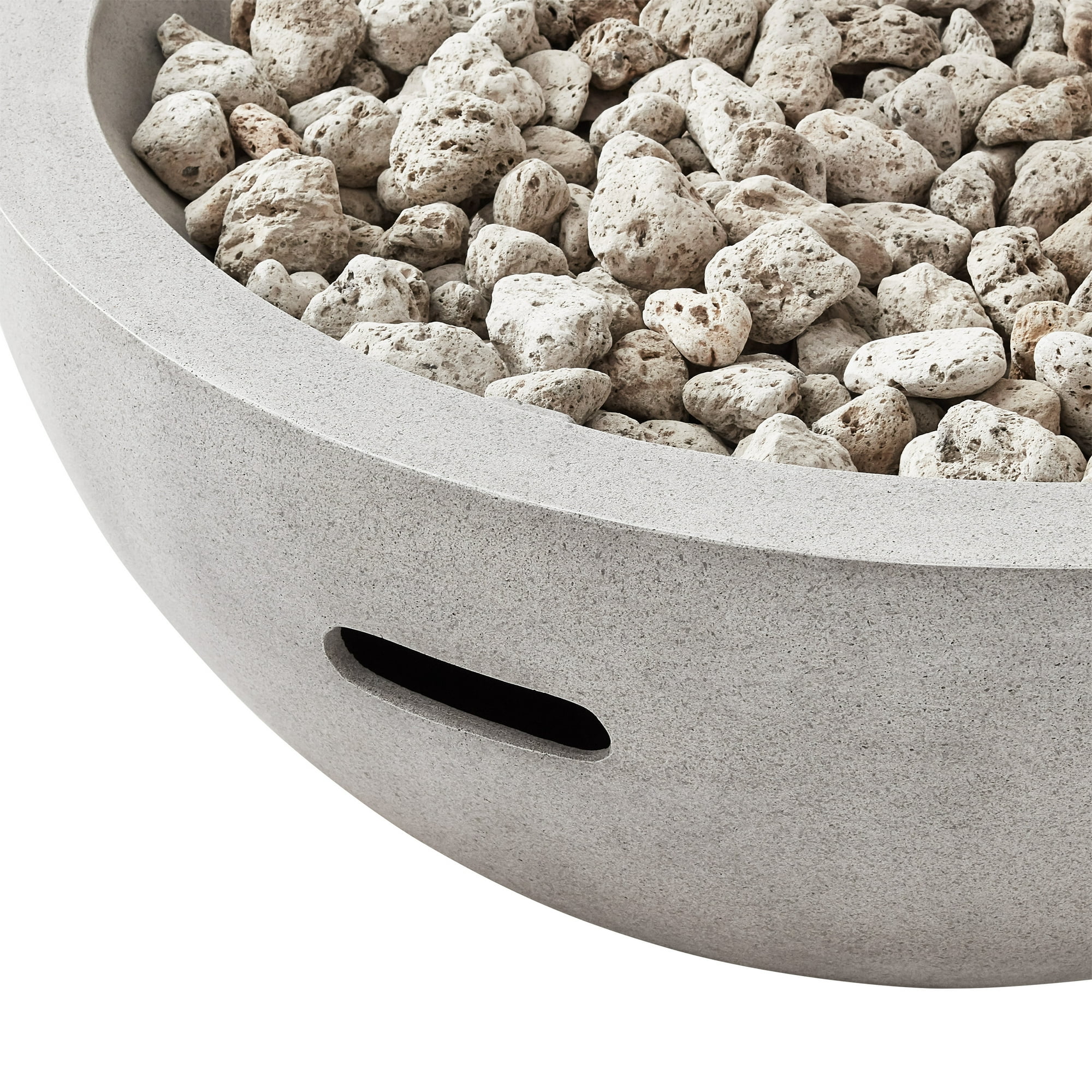 Better Homes & Gardens 36" Round 65,000 BTU Propane Faux Concrete Finish Fire Pit with Tank Hideaway
