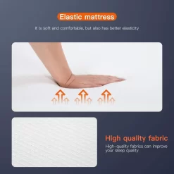 FDW 8 Inch King Gel Memory Foam Mattress Fiberglass Free/CertiPUR-US Certified/Bed-in-a-Box