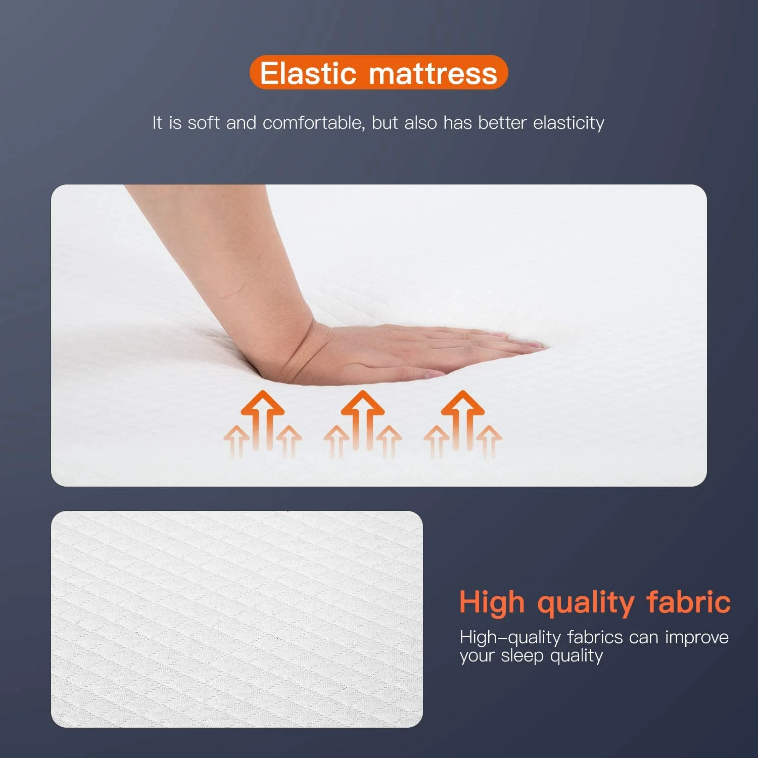 FDW 8 Inch King Gel Memory Foam Mattress Fiberglass Free/CertiPUR-US Certified/Bed-in-a-Box