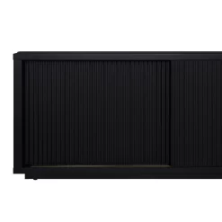 Beautiful Fluted TV Stand for TV’s up to 70” by Drew Barrymore, Rich Black Finish