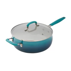 The Pioneer Woman 25-Piece Ceramic Nonstick Aluminum Cookware Set, Ombre Teal