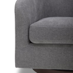 Better Homes & Gardens Bradford Wooden Base Modern Swivel Chair, Gray
