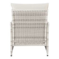 Better Homes & Gardens Paige Outdoor Wicker Stationary Lounge Chairs, Set of 2, White