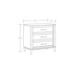 Better Homes & Gardens Springwood Caning 3-Drawer Nightstand with USB, Light Honey finish