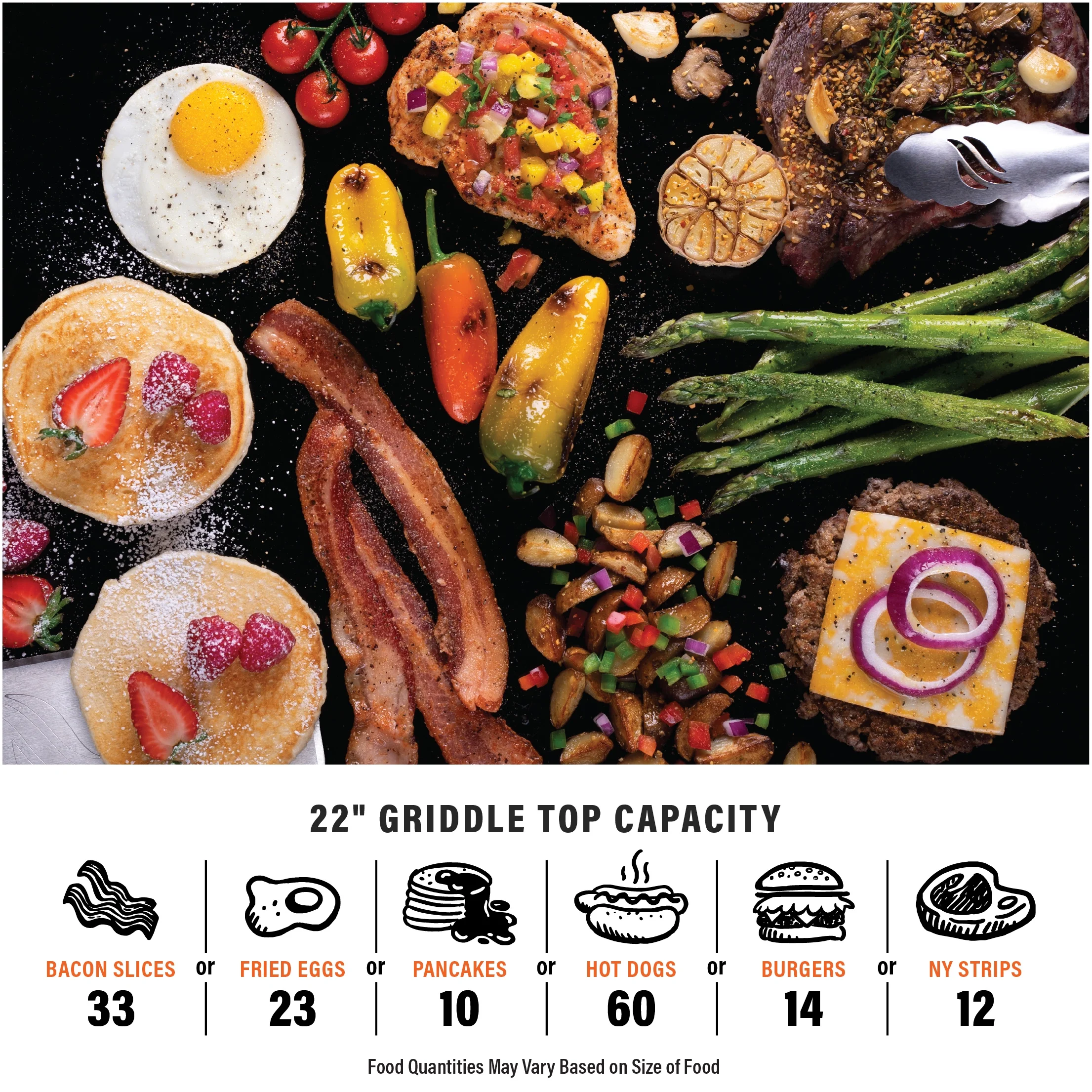 Blackstone On-the-Go 2-Burner 22” Propane Omnivore Griddle with Flexfold Legs