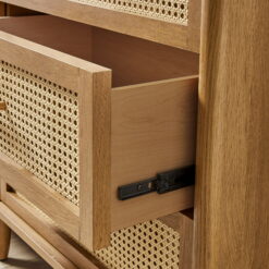 Better Homes & Gardens Springwood Caning 6-Drawer Dresser, Light Honey Finish