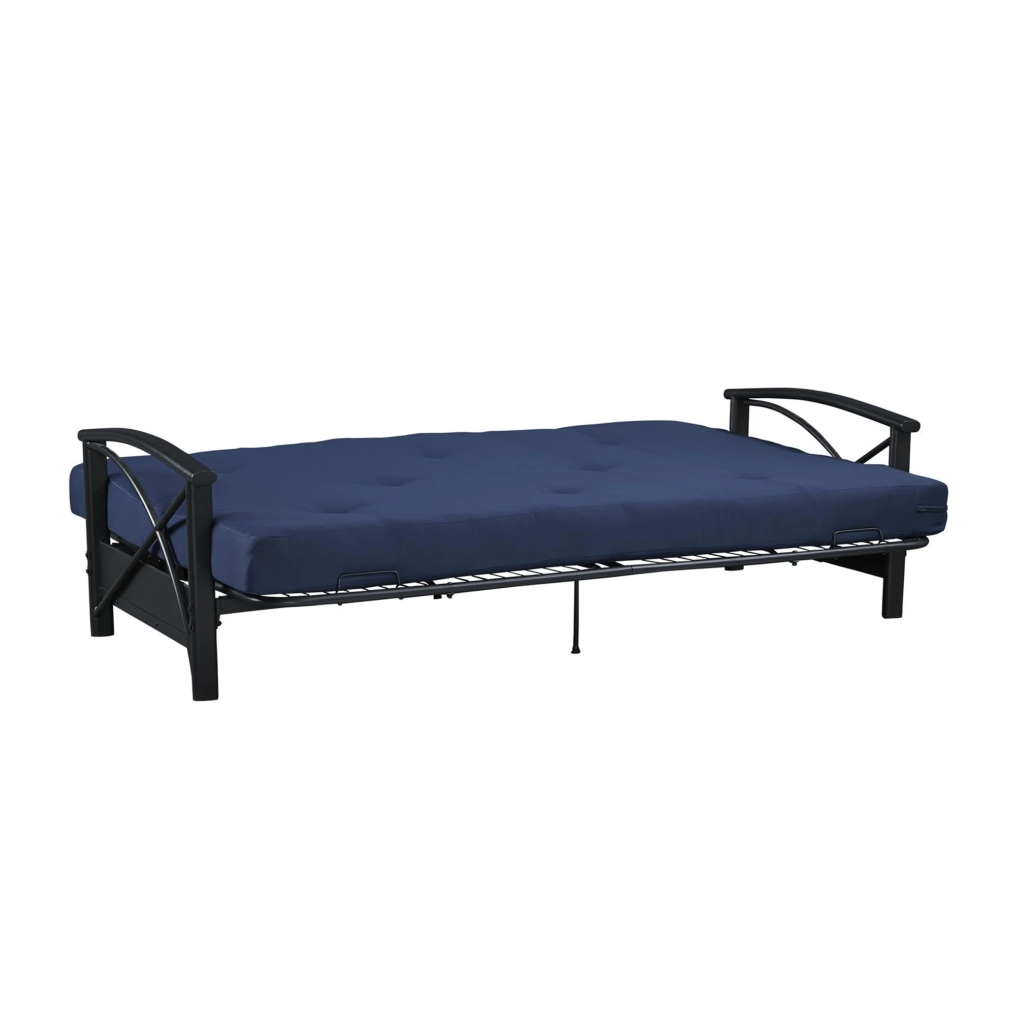 Mainstays 6 Inch Futon Mattress with Tufted Cover and Recycled Polyester Fill, Full, Blue