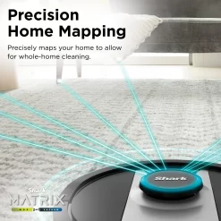 Shark Matrix 2-in-1 Robot Vacuum & Mop with No Spots Missed on Carpets & Hard Floors, Home Mapping, RV2400WD