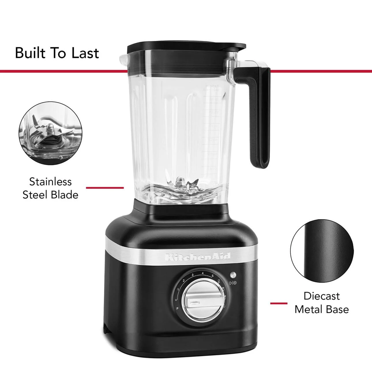 KitchenAid KSB4027 K400 Variable Speed Blender - Black