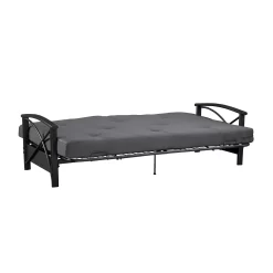 Mainstays 6 Inch Futon Mattress with Tufted Cover and Recycled Polyester Fill, Full, Gray