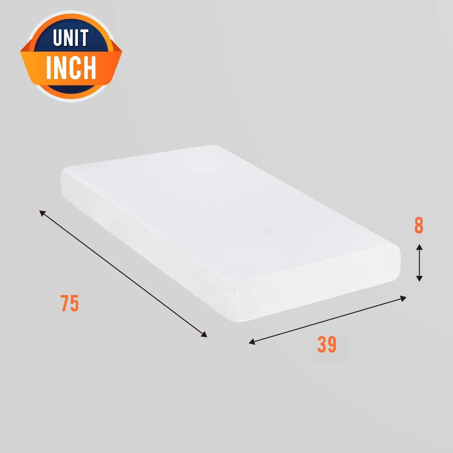 FDW Memory Foam Mattress 8 inch Twin Size Gel Mattress for Cool Sleep Pressure Relief CertiPUR-US Certified
