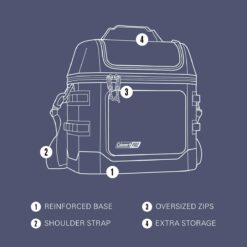 Coleman Pro 24-Can Soft Cooler, Blue Sky