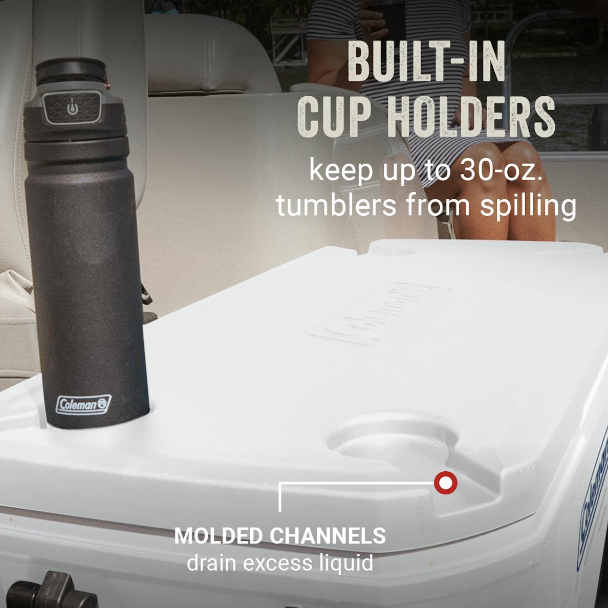 Coleman Classic Series 100-Quart Marine Wheeled Cooler