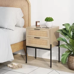 Nathan James Andrew Side Table with 2 Drawers