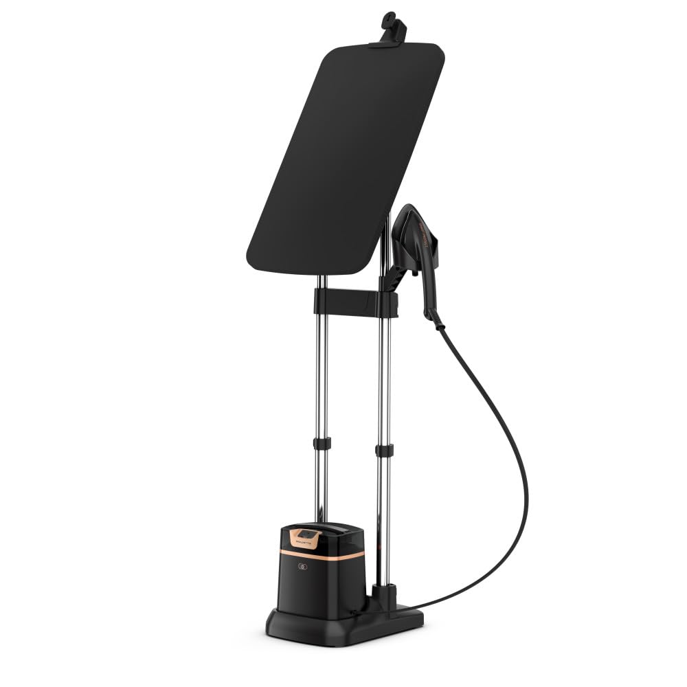 Rowenta IXEO Steamer for Clothes with Ironing Board 65 Inches 45 Second Heatup, 1 Liter Capacity 1500 Watts Ironing,Black