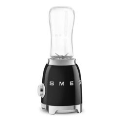 SMEG 50's Retro Style Personal Blender with Backlit Knob and Two 600 ML BPA Free bottles, Black