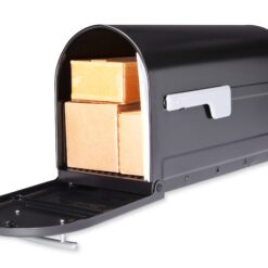 Alternative view of Architectural Mailboxes Boulder Metal Large Mailbox Black