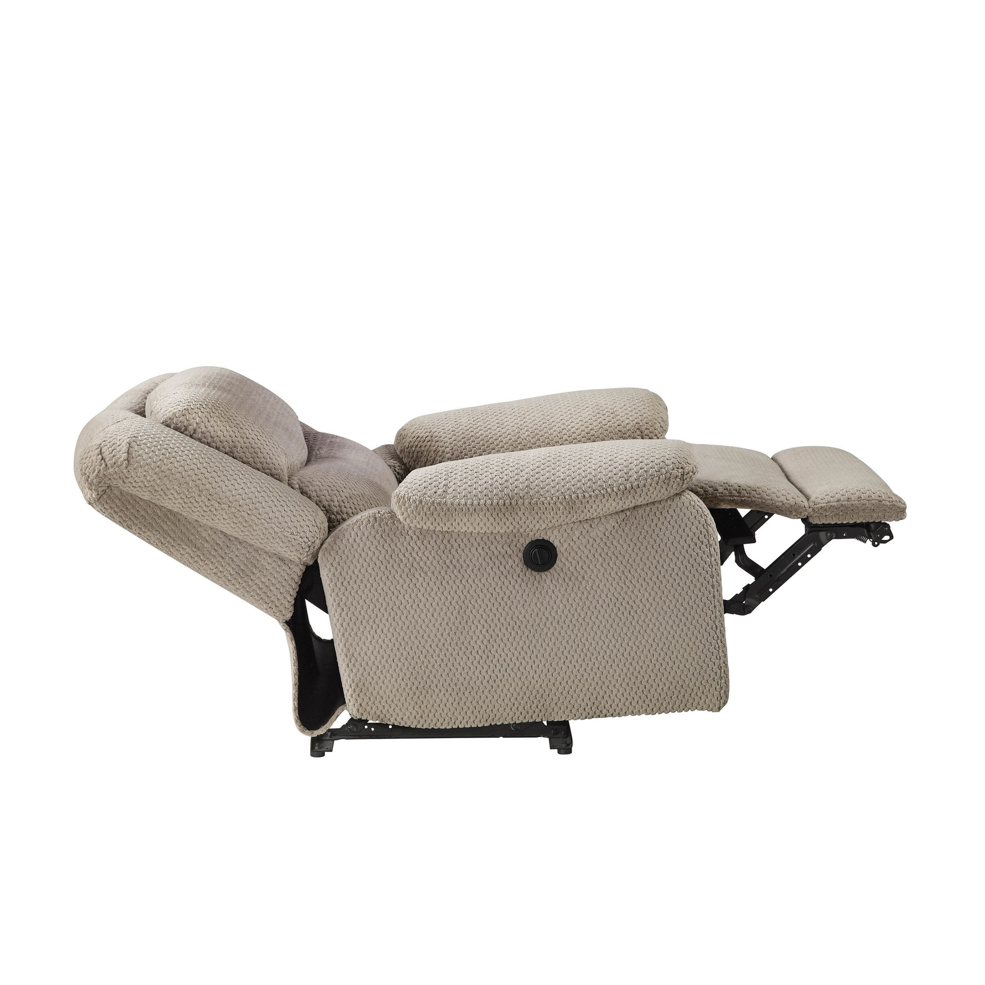Serta Push-Button Power Recliner with Deep Body Cushions, Upholstered, Multiple Colors