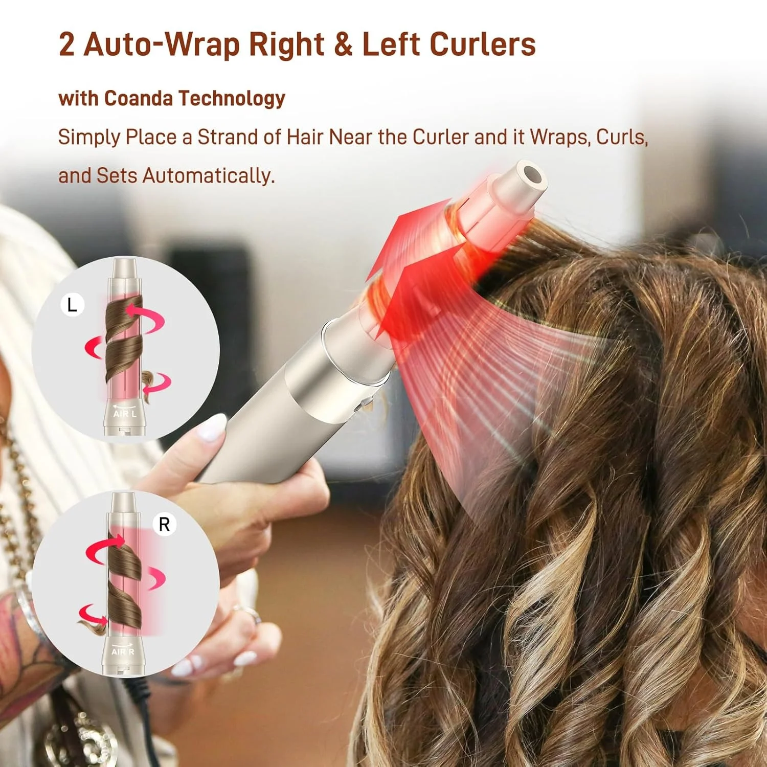RACCOMB High Speed Hair Dryer Brush, 5 in 1 Blow Dryer Brush with Negative Ion
