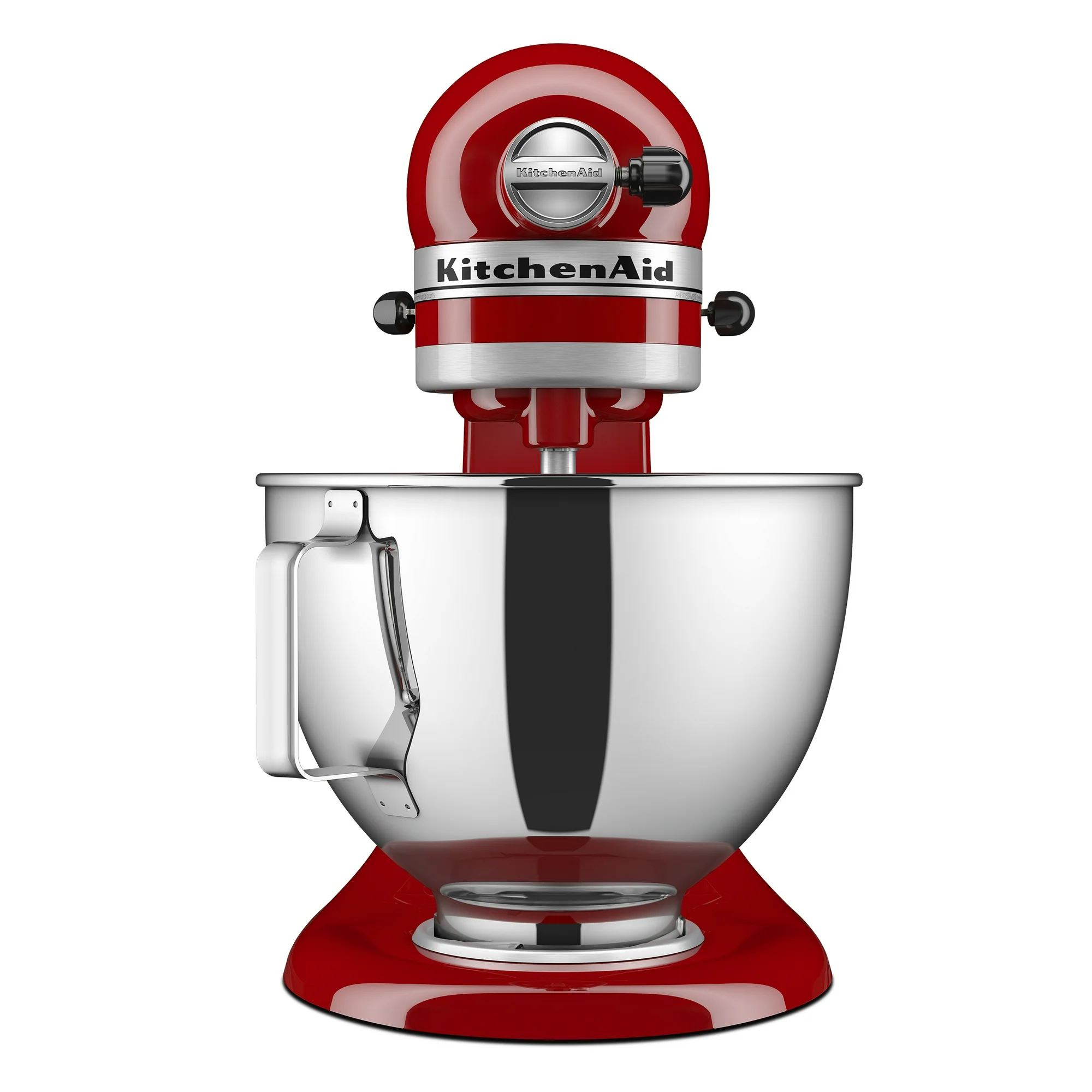 KitchenAid Deluxe 4.5 Stand Mixer, Empire Red with Flat Beater, Dough Hook, Whip