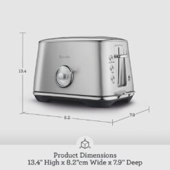 Breville Luxe Toaster 2 Slice BTA735BSS, Brushed Stainless Steel